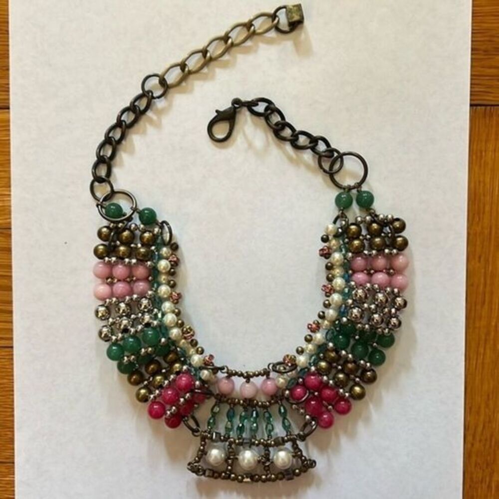 Anthropologie X Pam Hiran statement bib necklace
